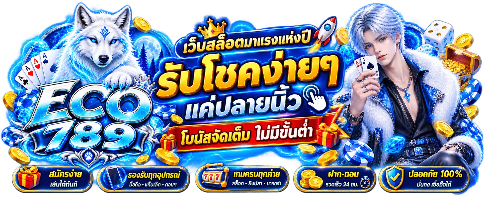 ECO789 เว็บสล็อตมาแรงแห่งปี รับโชคง่ายๆแค่ปลายนิ้ว โบนัสจัดเต็ม ไม่มีขั้นต่ำ